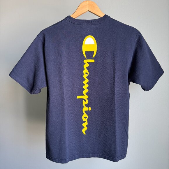 Champion Logo T-Shirt Heavyweight Cotton Y2K Vintage - Picture 4 of 14